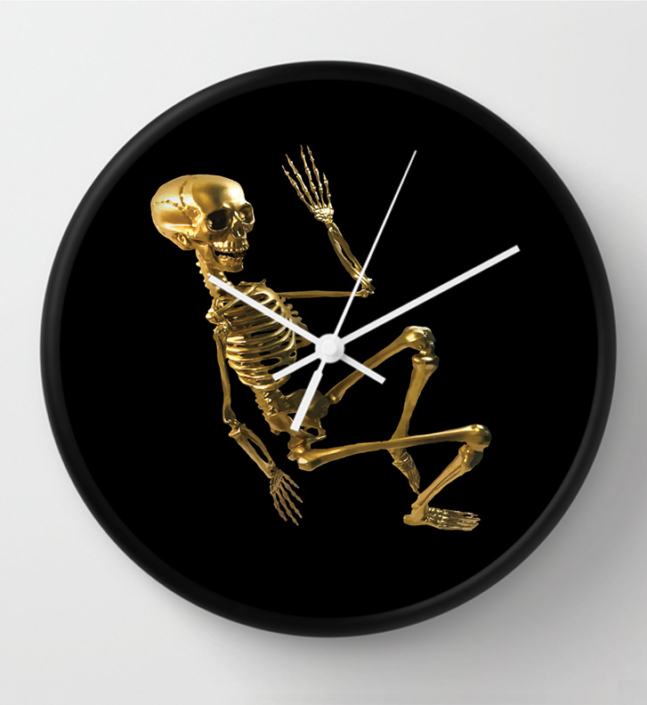 Gold Skeleton Clock