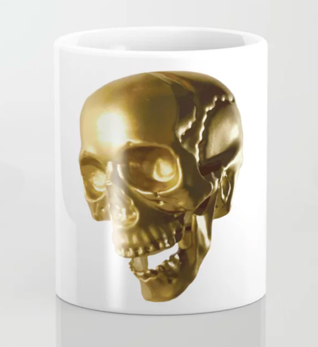 Gold Skeleton Coffee Cup