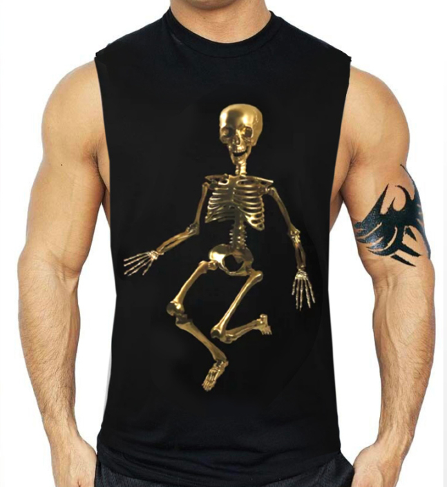 Gold Skeleton Men's Shirt