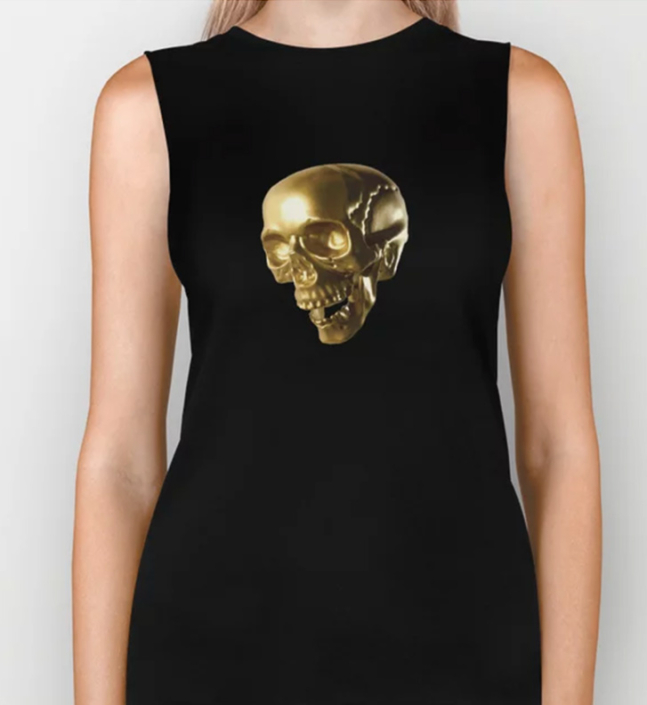 Gold Skeleton Woman's Shirt